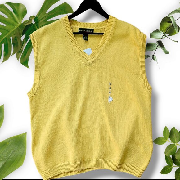 NWT Cotton Grenadier Yellow Vest, sz Large - Picture 1 of 14